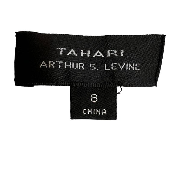 Tahari ASL Dress Pleat Skirt Sleeveless Navy White Floral Size 8 - Picture 4 of 7